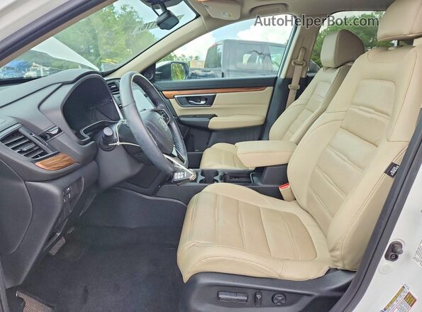 7FARW1H8XKE021436 2019 HONDA CR-V White Widok wnętrza z przodu