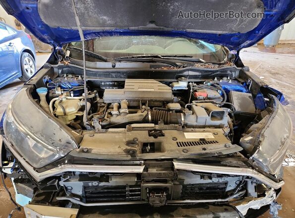 7FARW2H50ME000108 2021 HONDA CR-V Blue Vista del compartimento del motor