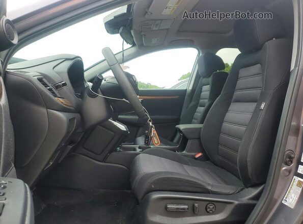 7FARW2H51JE016507 2018 HONDA CR-V Gray Front interior view