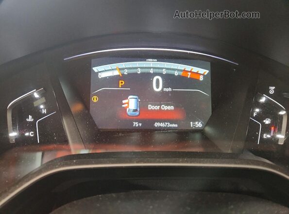 7FARW2H52JE016323 2018 HONDA CR-V Gray Vista del cuadro de instrumentos