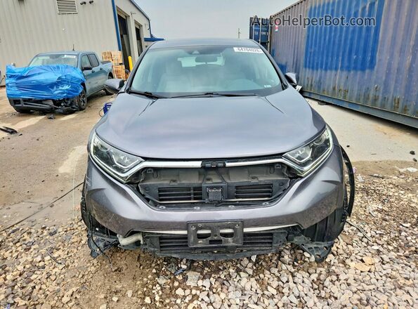 7FARW2H52KE048349 2019 HONDA CR-V Gray Front view