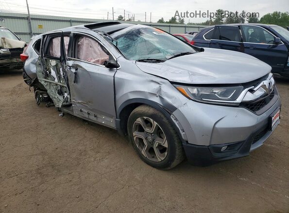 7FARW2H55JE030393 2018 HONDA CR-V Серебряный Передняя правая четверть
