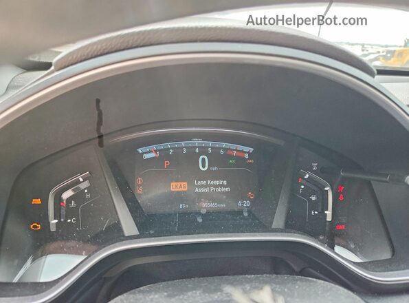 7FARW2H56JE023162 2018 HONDA CR-V Gray ხელსაწყოთა პანელის ხედი