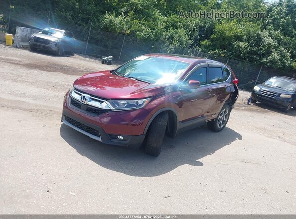 7FARW2H57JE043629 2018 HONDA CR-V Burgundy წინა მარცხენა ხედი სამი მეოთხედიდან