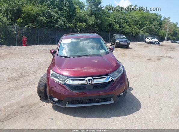 7FARW2H57JE043629 2018 HONDA CR-V Burgundy ხელსაწყოთა პანელის ხედი