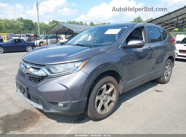 7FARW2H58JE011613 2018 HONDA CR-V Gray Vista tres cuartos delantera izquierda