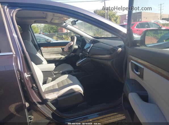 7FARW2H58JE034597 2018 HONDA CR-V Gray Front interior view