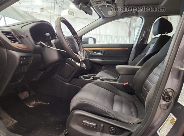 7FARW2H5XKE034070 2019 HONDA CR-V Gray Widok wnętrza z przodu