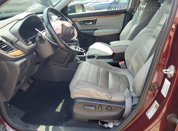 7FARW2H80JE017965 2018 HONDA CR-V Maroon Vista interior delantera