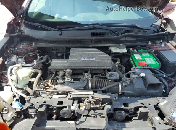 7FARW2H80JE017965 2018 HONDA CR-V Maroon Vista del compartimento del motor