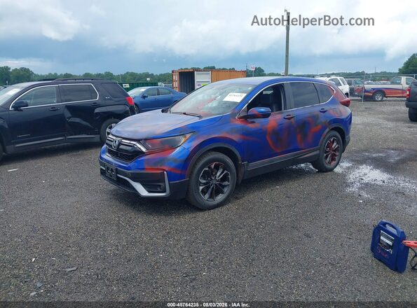 7FARW2H80NE024694 2022 HONDA CR-V Blue წინა მარცხენა ხედი სამი მეოთხედიდან