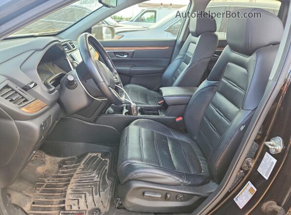 7FARW2H81JE006571 2018 HONDA CR-V Black Вид салону спереду