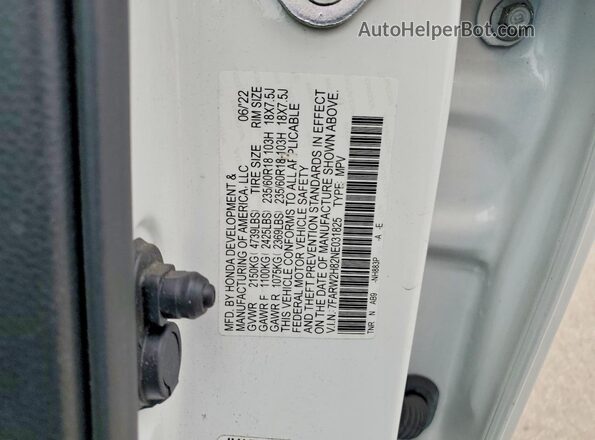 7FARW2H82NE031825 2022 HONDA CR-V White Widok komory silnika