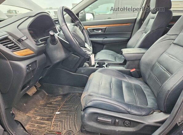 7FARW2H84JE000120 2018 HONDA CR-V Black წინა სალონის ხედი