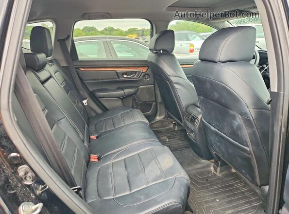 7FARW2H84JE000120 2018 HONDA CR-V Black უკანა სავარძლების ხედი