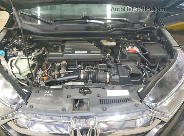 7FARW2H84JE001476 2018 HONDA CR-V Black Vista del compartimento del motor