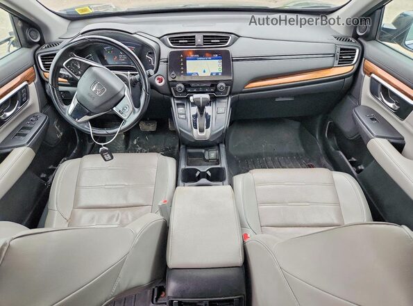 7FARW2H85JE080107 2018 HONDA CR-V Blue Dashboard view