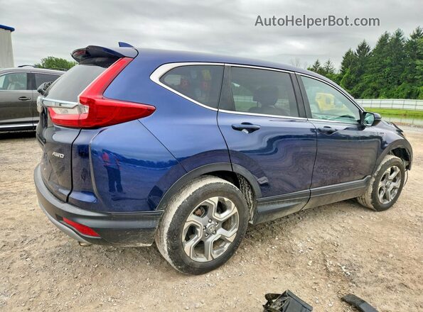 7FARW2H85JE080107 2018 HONDA CR-V Blue Rear right