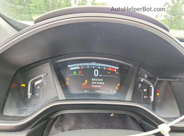 7FARW2H85JE080107 2018 HONDA CR-V Blue Instrument cluster view
