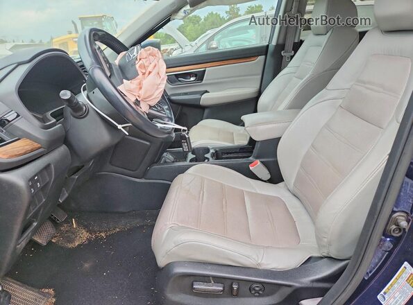 7FARW2H88KE015379 2019 HONDA CR-V Blue Front interior view