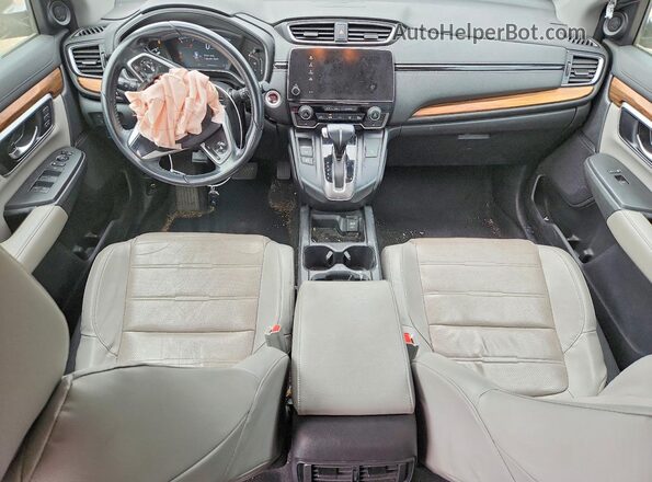 7FARW2H88KE015379 2019 HONDA CR-V Blue Dashboard view