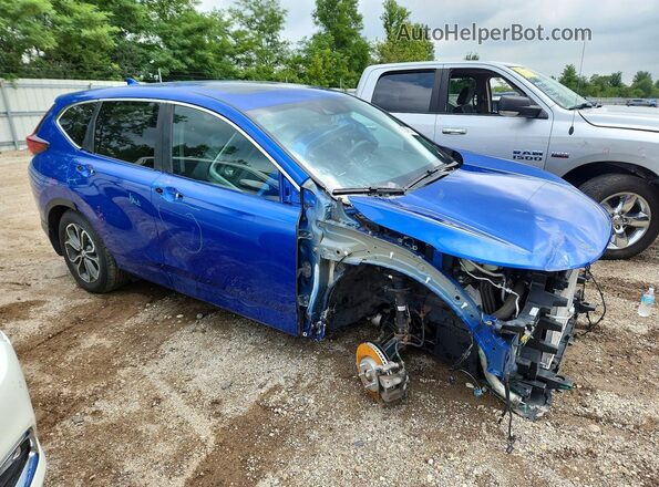 7FARW2H88ME014638 2021 HONDA CR-V Синий Передняя правая четверть