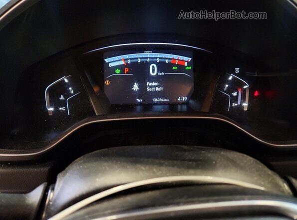7FARW2H89KE002026 2019 HONDA CR-V Gray Вид щитка приладів