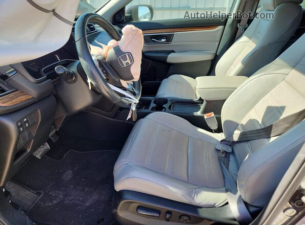 7FARW2H8XKE014380 2019 HONDA CR-V Gray Front interior view