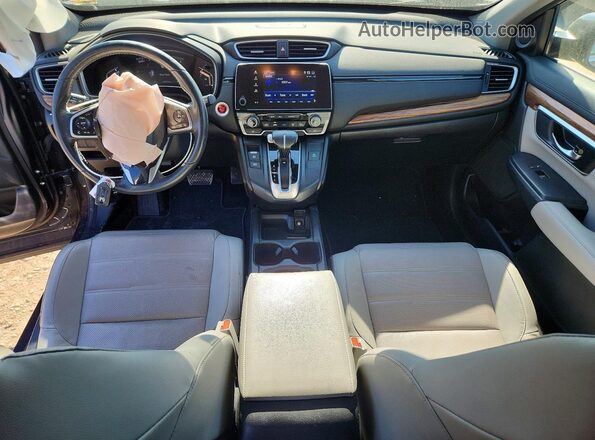 7FARW2H8XKE014380 2019 HONDA CR-V Gray Dashboard view