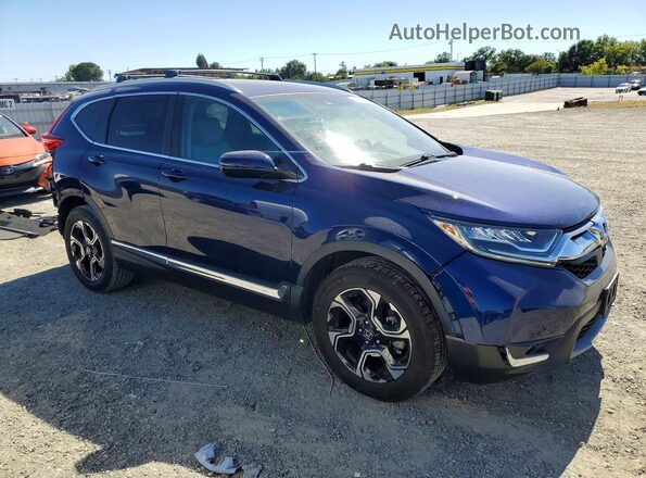 7FARW2H96JE095613 2018 HONDA CR-V Blue Передня права чверть