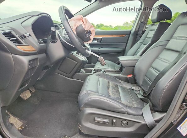7FARW2H99JE008061 2018 HONDA CR-V Black Вид салону спереду