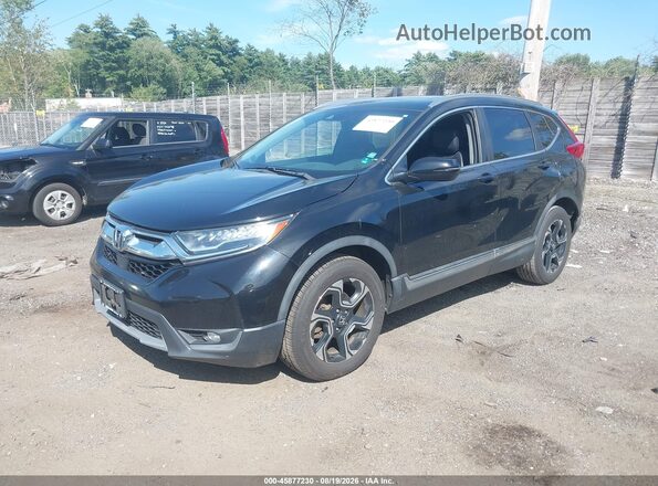7FARW2H99JE090650 2018 HONDA CR-V Black Առջևի ձախ երեք քառորդ տեսարան