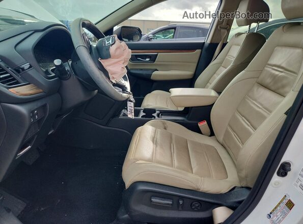 7FARW2H99KE016694 2019 HONDA CR-V White Widok wnętrza z przodu