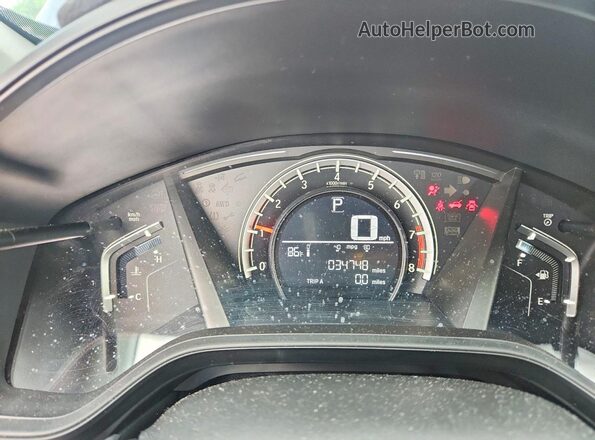 7FARW5H37HE011886 2017 HONDA CR-V Синий Вид щитка приборов