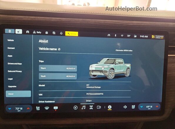 7FCTGAAA6NN007772 2022 RIVIAN R1T Gray Вид щитка приладів