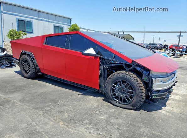 7G2CEHED1RA049631 2024 TESLA CYBERTRUCK Red Przód prawy
