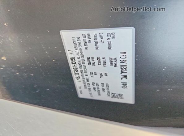 7G2CEHED8SA073141 2025 TESLA CYBERTRUCK Silver VIN კოდის სტიკერის ხედი