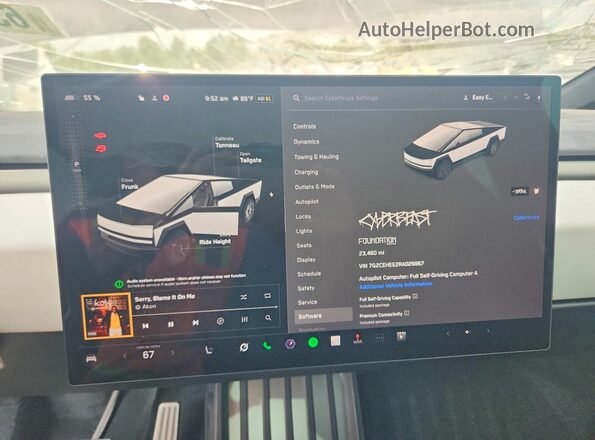 7G2CEHEE2RA026867 2024 TESLA CYBERTRUCK Двухцветный Вид щитка приборов