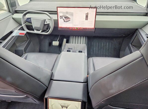 7G2CEHEE2RA037271 2024 TESLA CYBERTRUCK Black Առջևի վահանակի տեսք