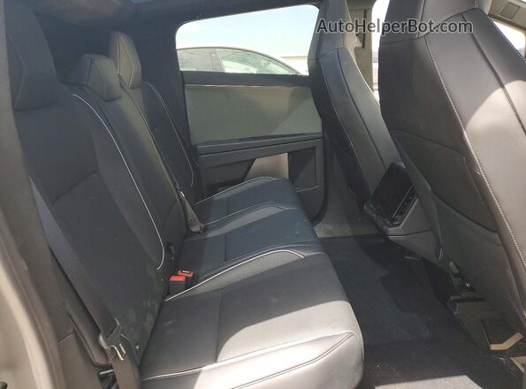 7G2CEHEE2SA061608 2025 TESLA CYBERTRUCK Silver Rear seats view