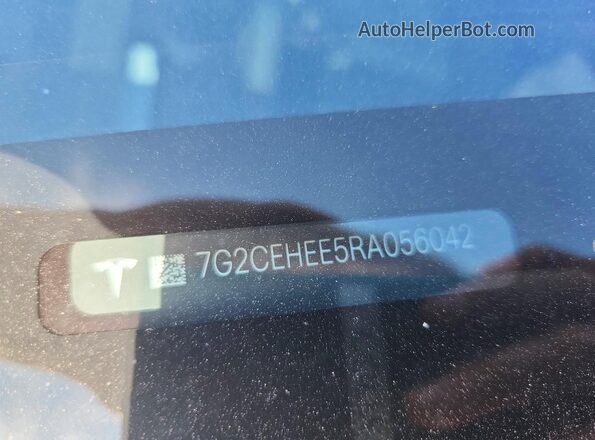 7G2CEHEE5RA056042 2024 TESLA CYBERTRUCK Two Tone Widok naklejki z numerem VIN