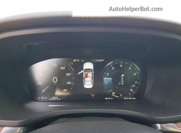 7JR102FK1KG000674 2019 VOLVO S60 Gray Вид щитка приладів