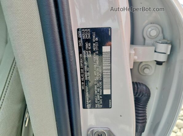 7JR102FZXMG112227 2021 VOLVO S60 White Widok komory silnika