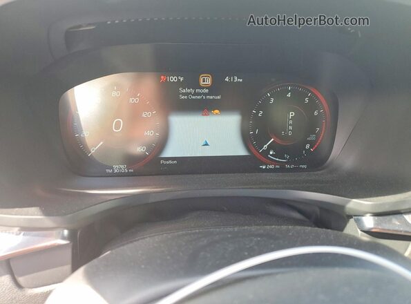 7JRA22TM9LG039367 2020 VOLVO S60 Blue Սարքավորումների վահանակի տեսք