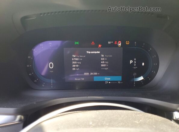 7JRL12FH8RG306856 2024 VOLVO S60 White Instrument cluster view