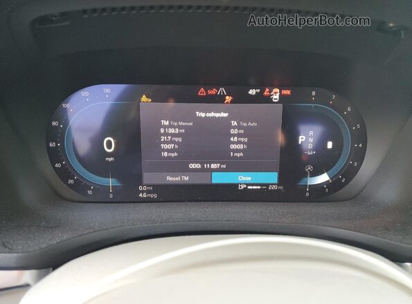 7JRL12FK3RG288438 2024 VOLVO S60 Gray Instrument cluster view