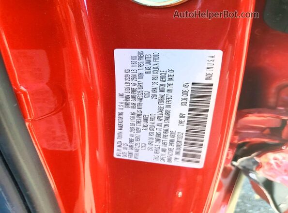 7MMVAADW0SN138232 2025 MAZDA CX-5 Red VIN sticker view