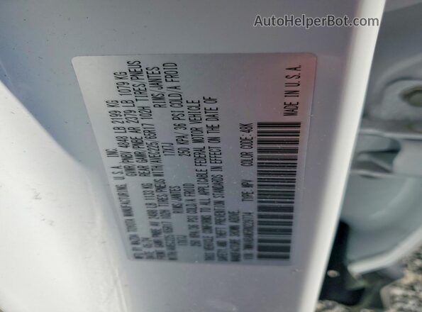 7MMVABAM5RN229774 2024 MAZDA CX-5 White VIN კოდის სტიკერის ხედი