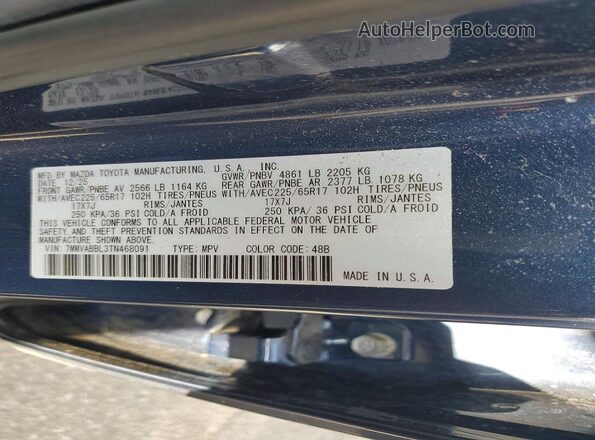 7MMVABBL3TN468091 2026 MAZDA CX-5 Blue Vista de la etiqueta del VIN