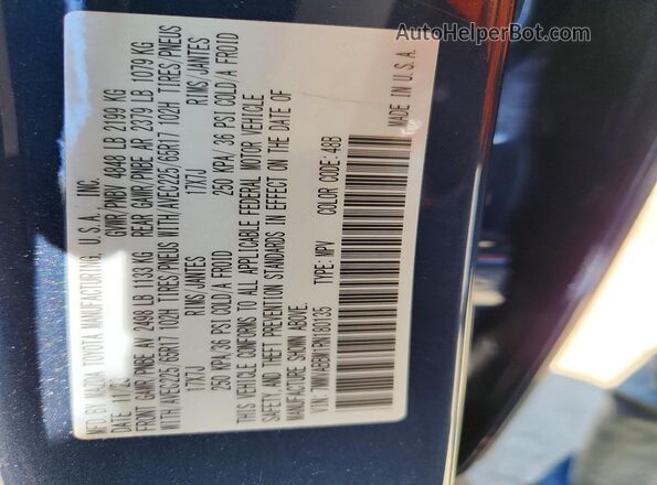 7MMVABBM1RN180135 2024 MAZDA CX-5 Blue Widok naklejki z numerem VIN